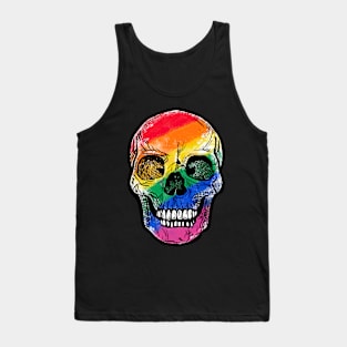 Pride Skull Colorful Pride Rainbow Tank Top